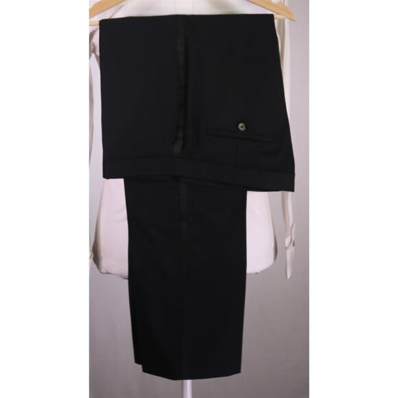 Calvin Klein Black Formal Tuxedo 2-Btn Wool Modern Fit Suit 42L - Picture 10 of 10